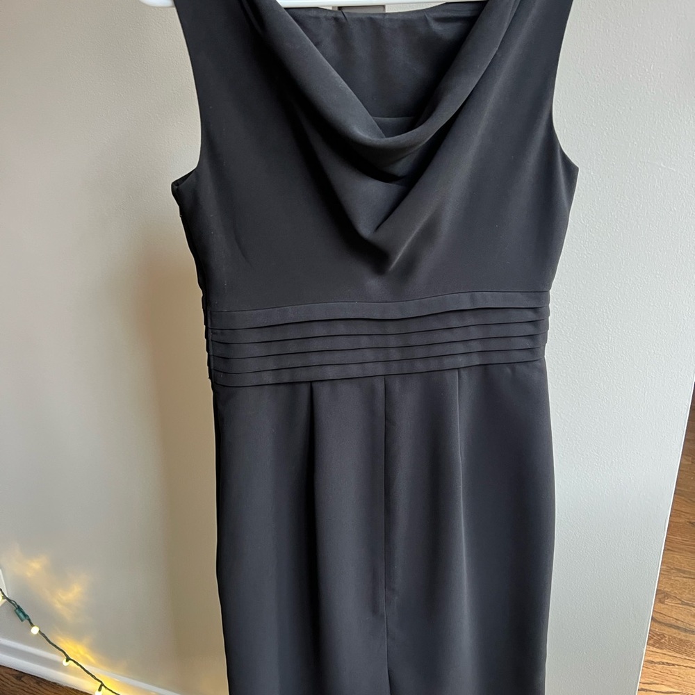 Banana Republic Black Sleeveless Dress - Cowl-Neck Back